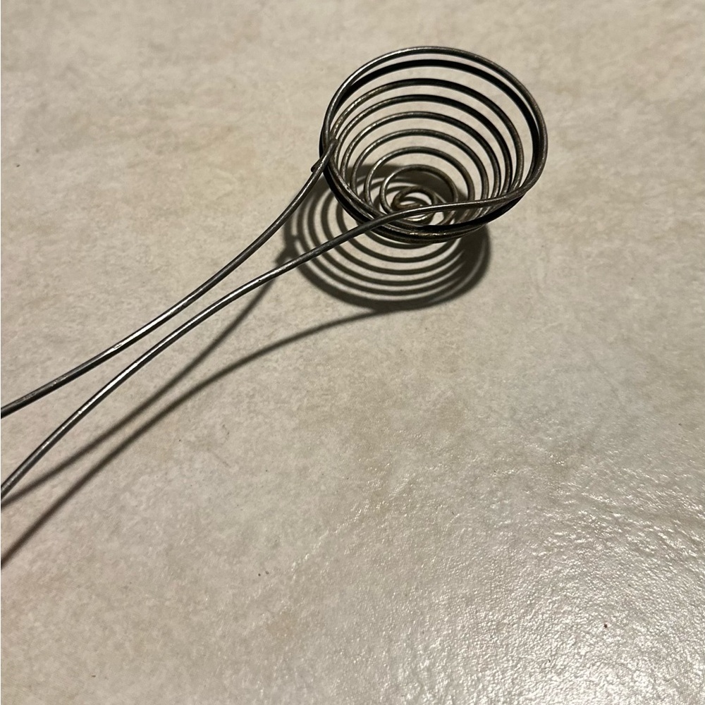 Vintage 1940's Coiled Wire Beehive Egg Separator & Whisk - Aged Metal Patina
